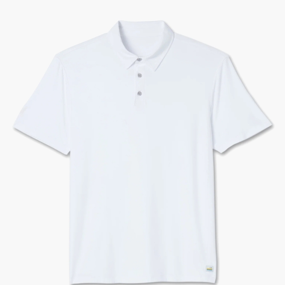 NWT Men's Vuori White "Strato Tech Polo". Size Large.